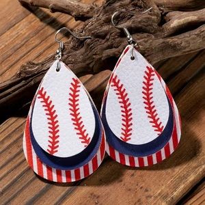 Baseball Teardrop earrings